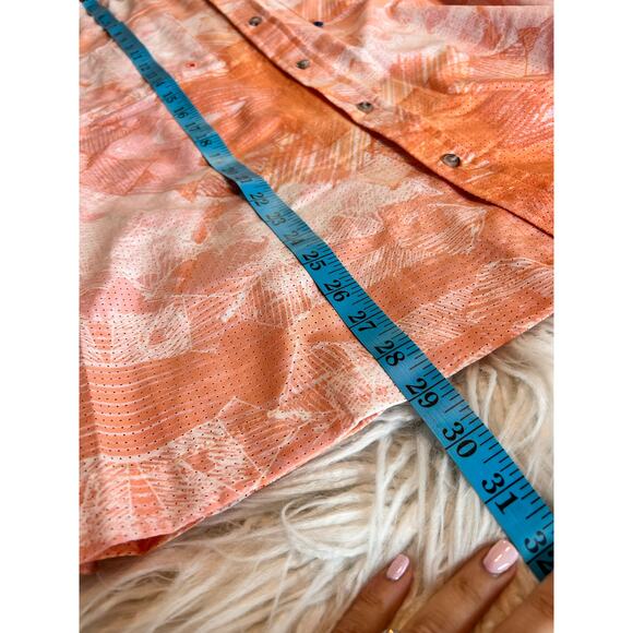 XCaster Outdoor Men's Fish Waves Bealls Button-Down Shirt Orange Size XXL - Picture 9 of 10